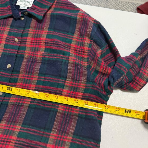 American Eagle Plaid Flannel Long Sleeve Button Up Shirt Womens size Medium - Picture 6 of 7